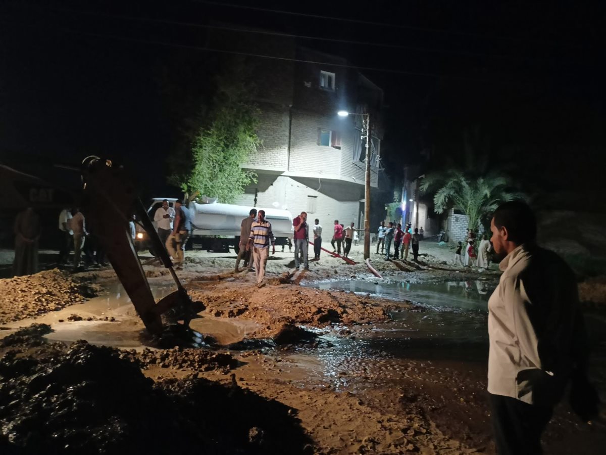 كسر ماسورة صرف بالحبيل 