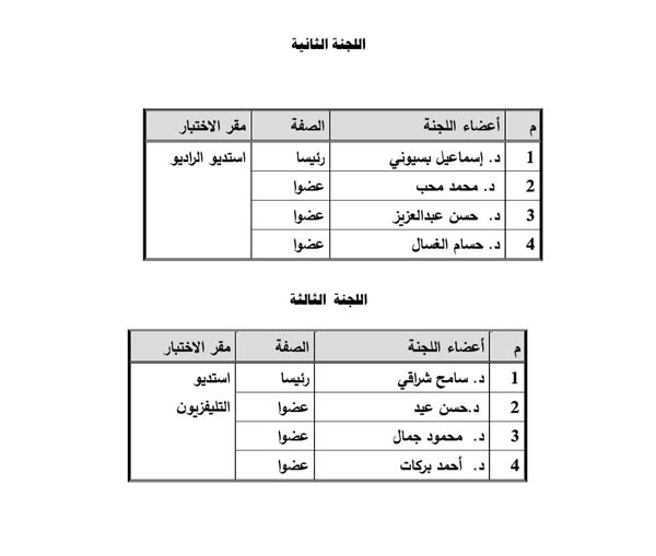 ضوابط وتعليمات ولجان اختبارات القبول بقسم الإذاعة والتليفزيون للعام الجامعي 2025/2026<br> 