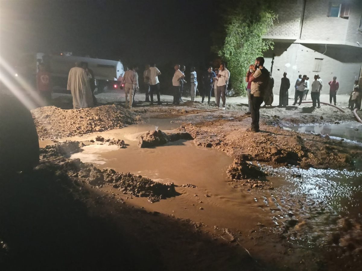 كسر ماسورة صرف بالحبيل 