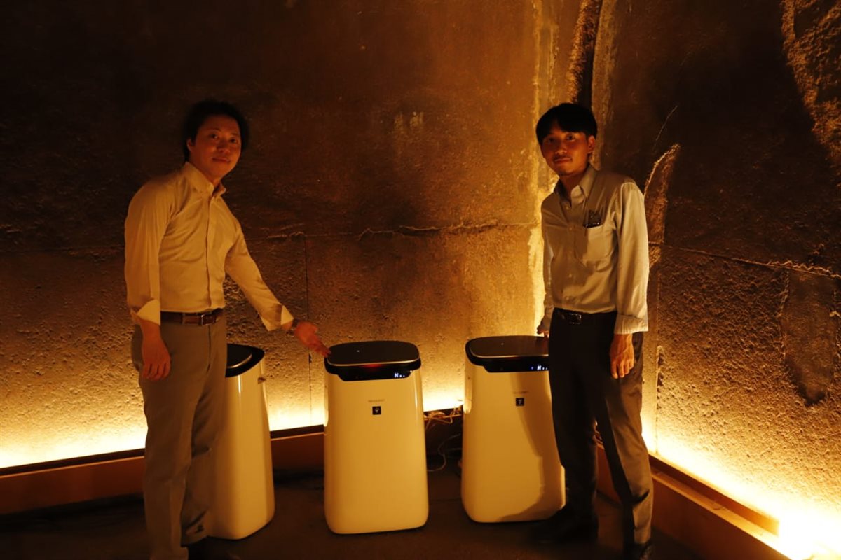  تركيب أجهزة تنقية الهواء بتقنية البلازما كلاستر داخل هرم الملك خوفو