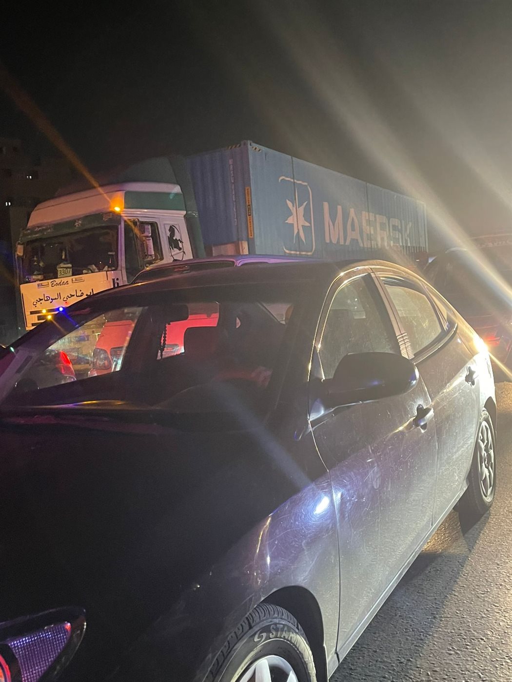 تكدس مروري على الدائري من أول نزلة الوراق حتى المؤسسة 