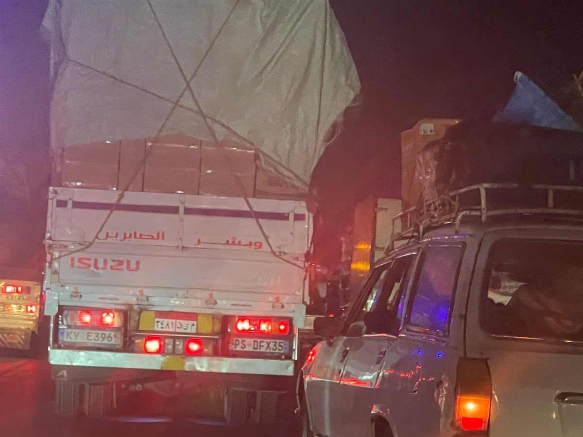 تكدس مروري على الدائري من أول نزلة الوراق حتى المؤسسة 