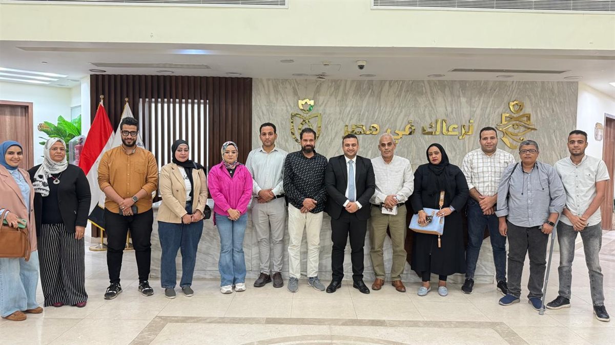 جولة الإعلامين بمبنى هيئة الرعاية والمجمع الطبي 