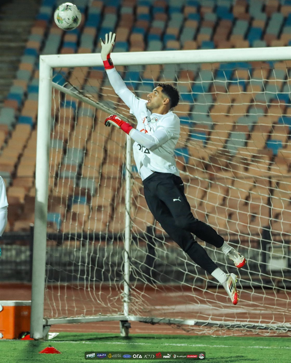 مصطفى شوبير في مران منتخب مصر 