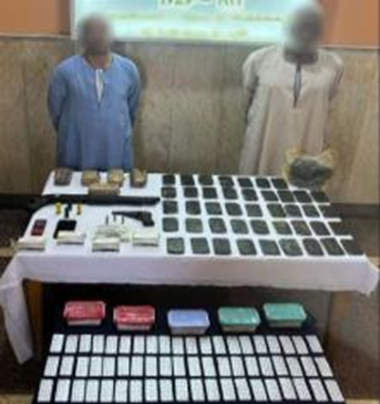  ضبط بؤر إجرامية لتجارة المخدرات والأسلحة ومصرع عنصرين خطرين في بني سويف والمنيا