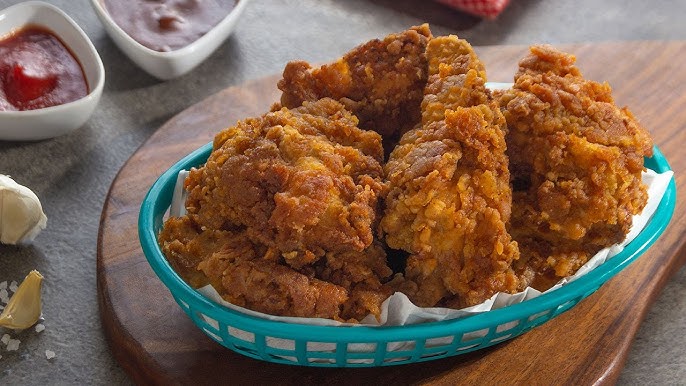 طريقة عمل الدجاج المقلي بعد السلق