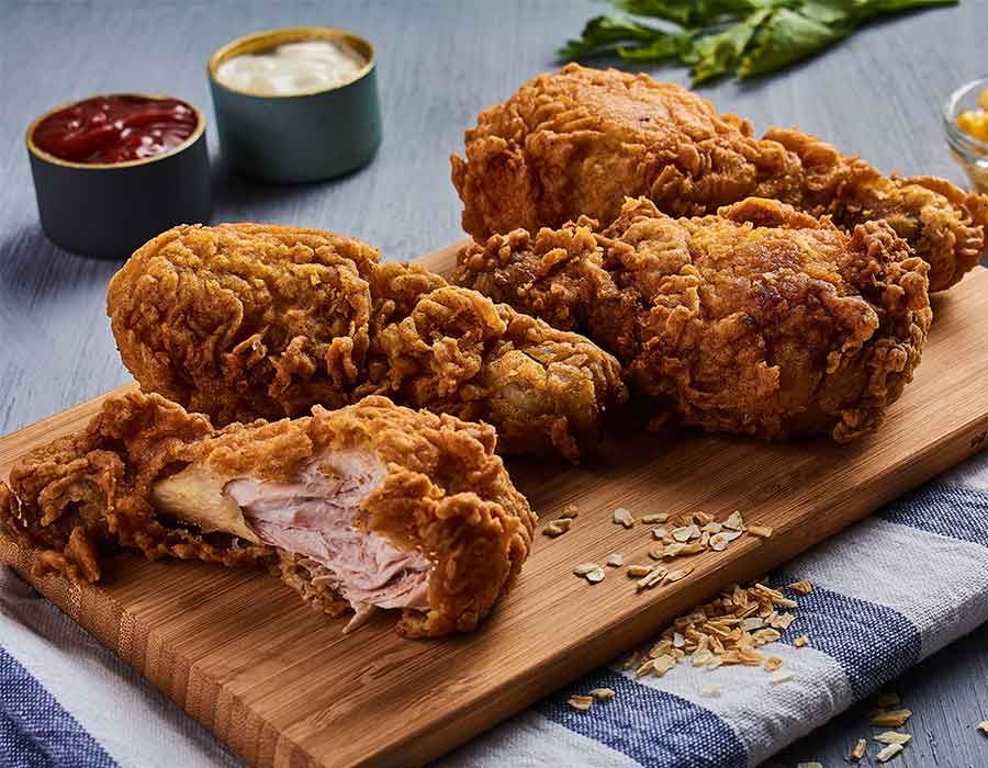 طريقة عمل الدجاج المقلي بعد السلق