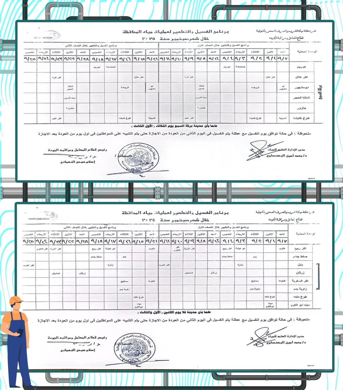 مواعيد انقطاع المياه عن محافظة المنوفية خلال شهر سبتمبر