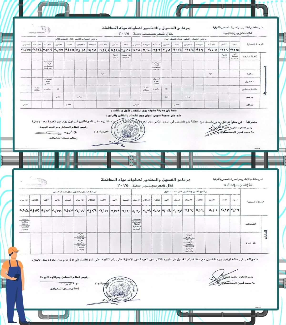 مواعيد انقطاع المياه عن محافظة المنوفية خلال شهر سبتمبر