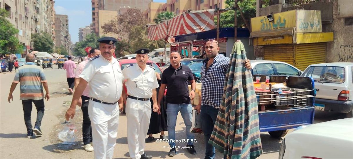  رفع 450 حالة إشغال من شارع مستشفى الصدر بالعمرانية