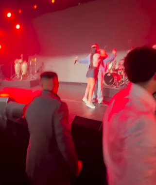 الجمهور يقتحم المسرح ومعجبة تحضن الشامي في حفله بالنرويج