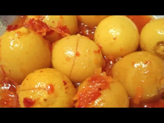 طريقة عمل الليمون المخلل المسلوق بالفلفل الأحمر