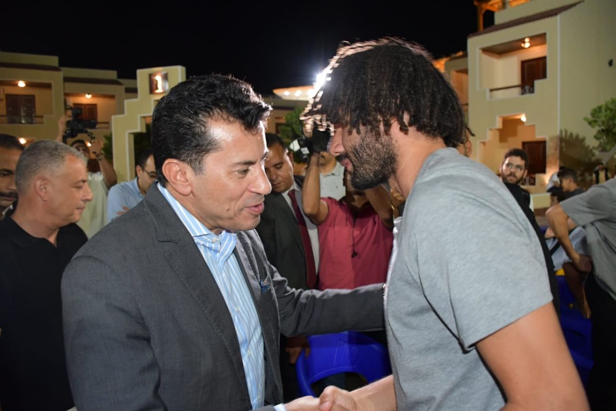 زيارة وزير الرياضة ومحافظ الإسماعيلية لمعسكر منتخب مصر الثاني (3)