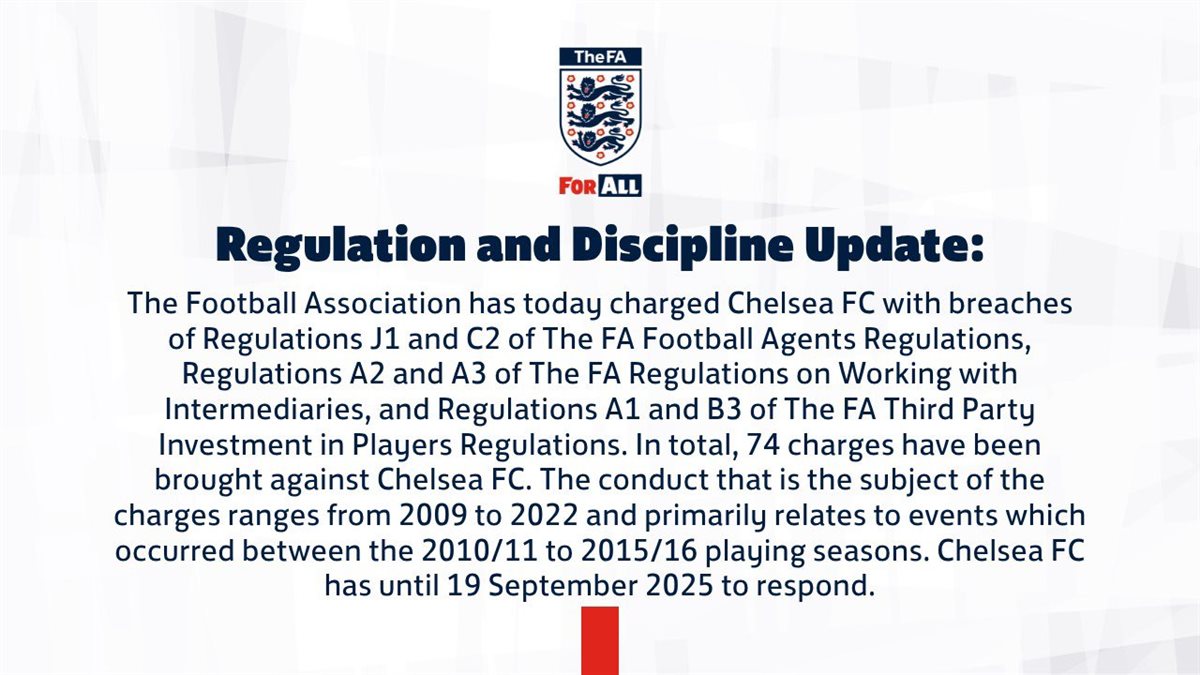 بيان الاتحاد الإنجليزي لكرة القدم عن اتهامات تشيلسي