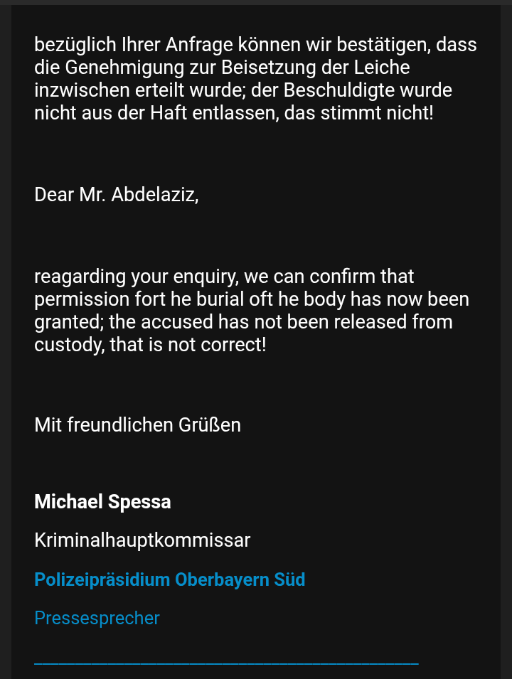 رد رئيس مفوضية الشرطة الألمانية 
