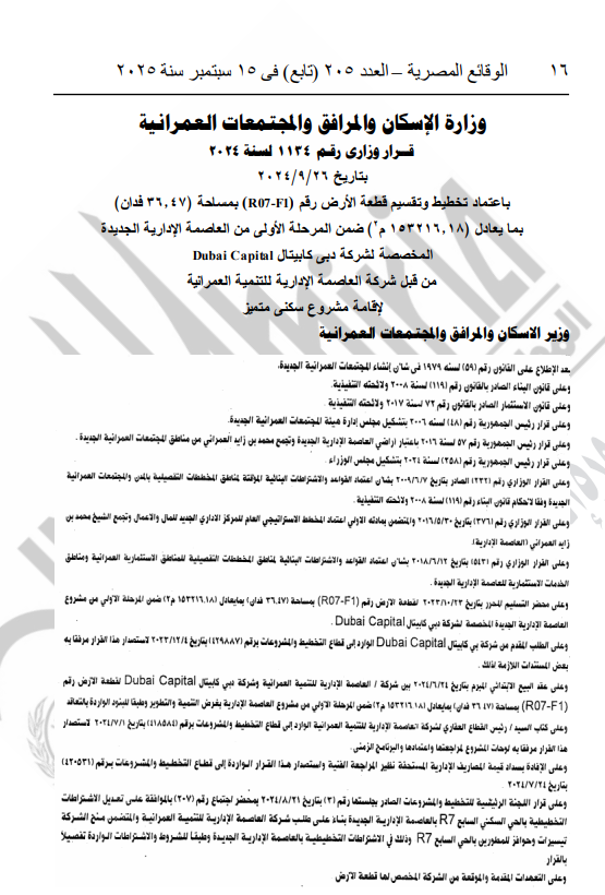 قرارات وزير الإسكان