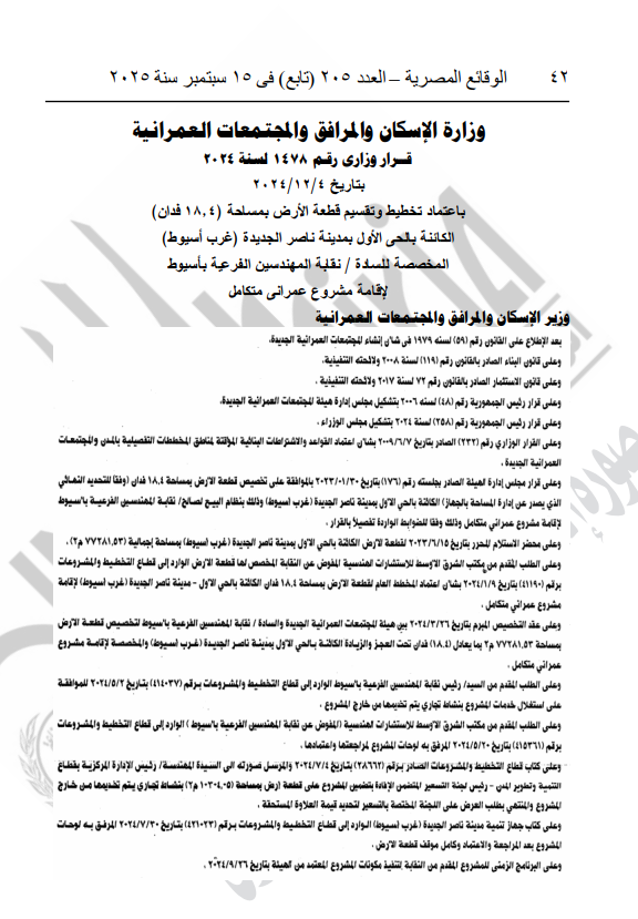 قرارات وزير الإسكان