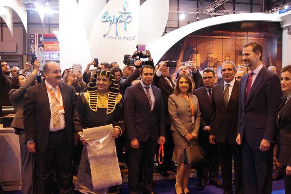 زيارة ملك وملكة اسبانيا للجناح المصري&nbsp;