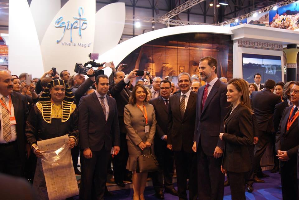زيارة ملك وملكة اسبانيا للجناح المصري&nbsp;