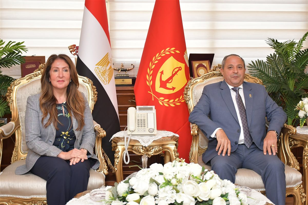 محافظ بورسعيد يستقبل سفيرة الولايات المتحدة الأمريكية 