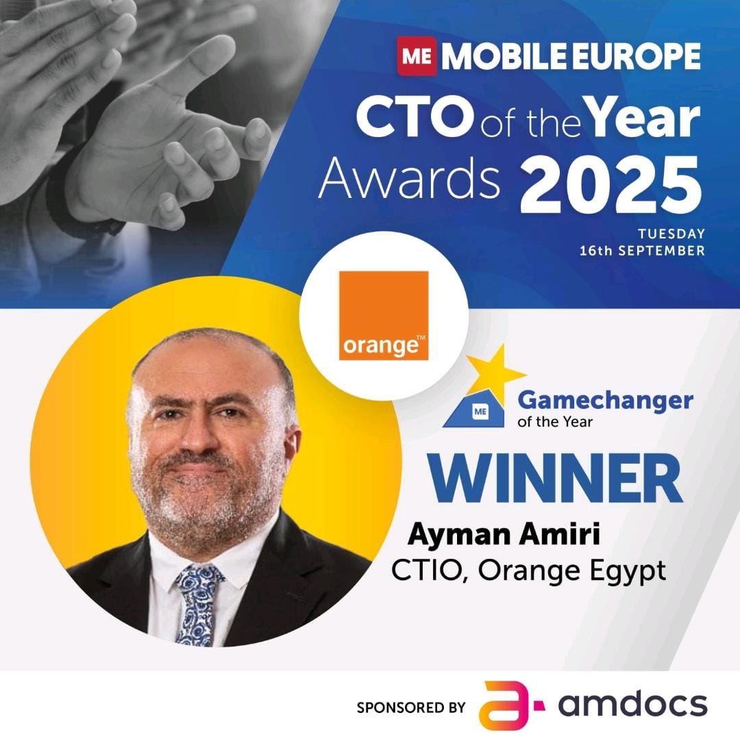 الدكتور أيمن أميري يفوز بجائزة CTO العام من Mobile Europe Awards