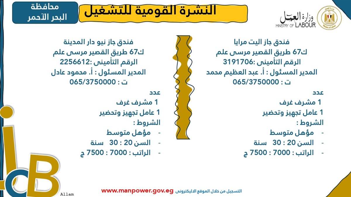 وظائف شاغرة متاحة الآن عبر وزارة العمل