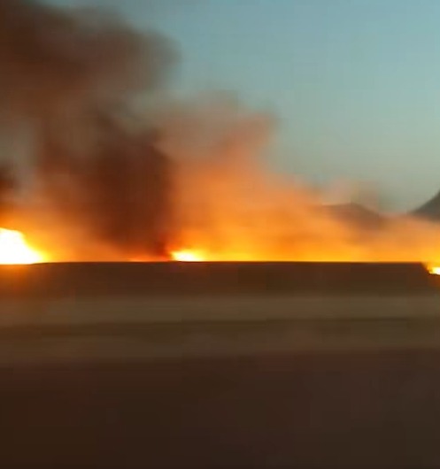  حادث اشتعال سيارة نقل مواد بترولية