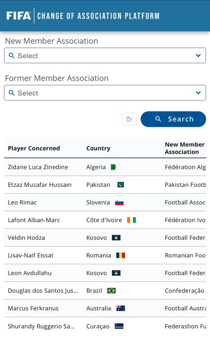 منصة تغيير الولاء الخاصة بالاتحاد الدولي لكرة القدم