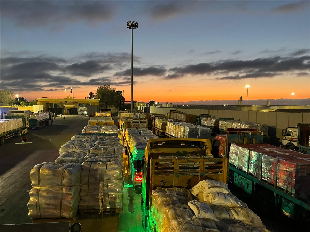 الهلال الأحمر المصري يُطلق قافلة «زاد العزة» الـ 41