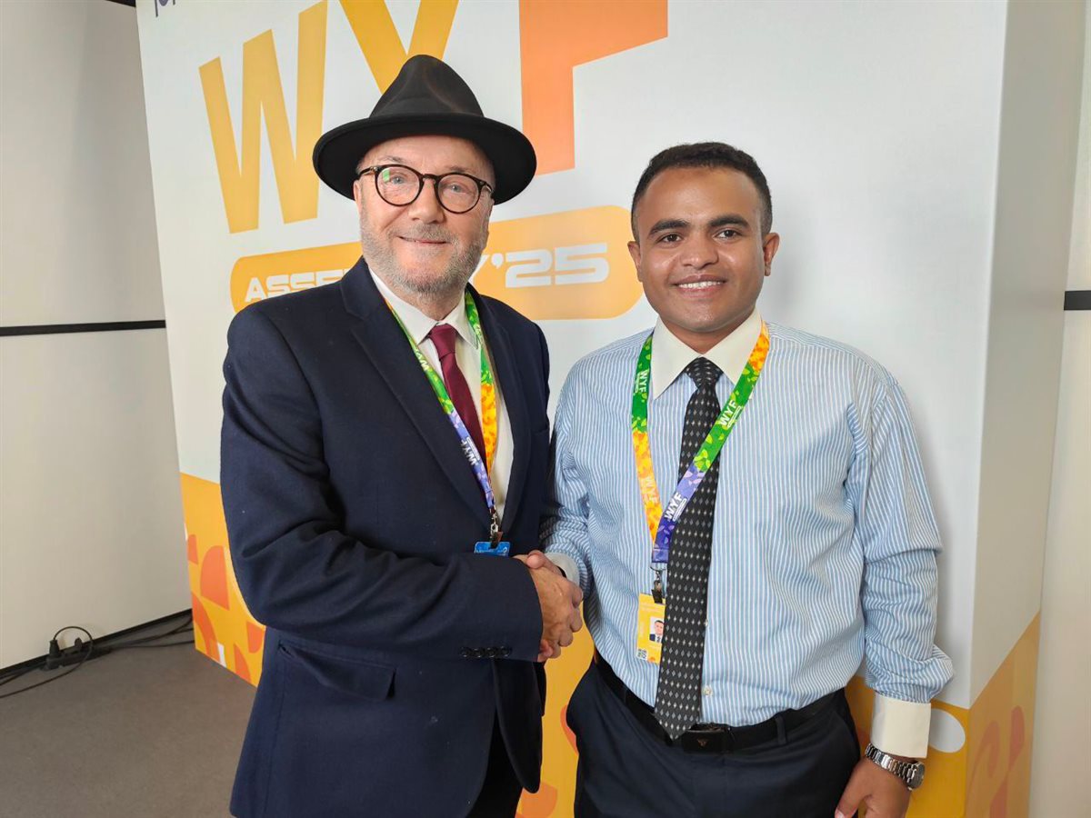 جورج جالاوي ومحمد جمال صحفي القاهرة 24 