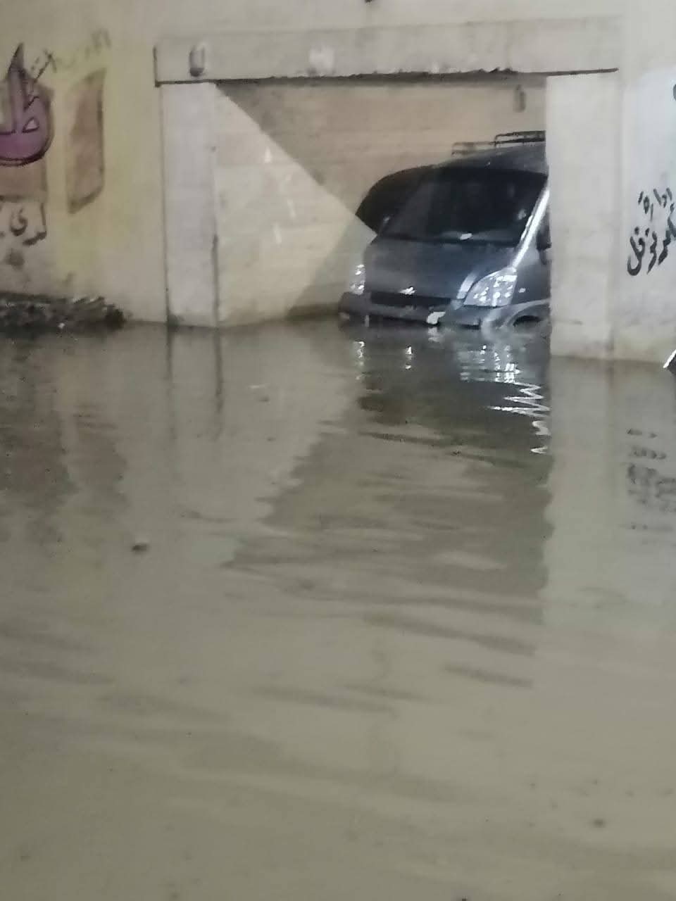 لقطات سابقة لنفق السكة الحديد بمنوف 