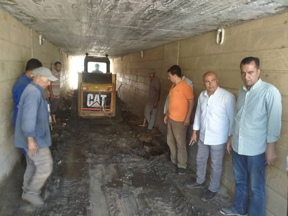 أعمال التطوير الحالية لنفق السكة الحديد بمنوف 