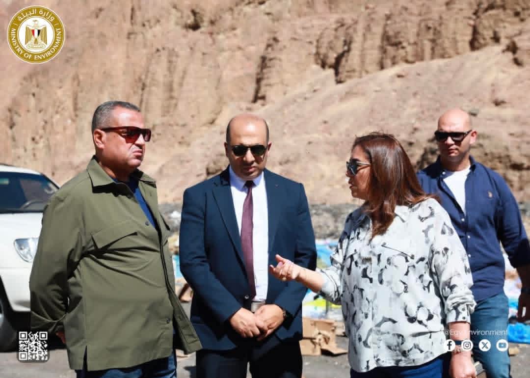 وزيرة التنمية المحلية خلال زيارتها لمدينة دهب 