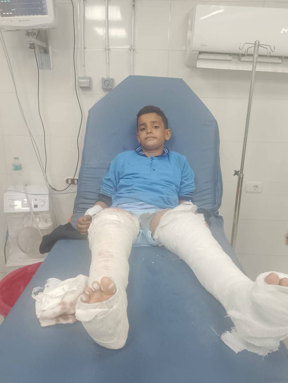 الطفل المصاب