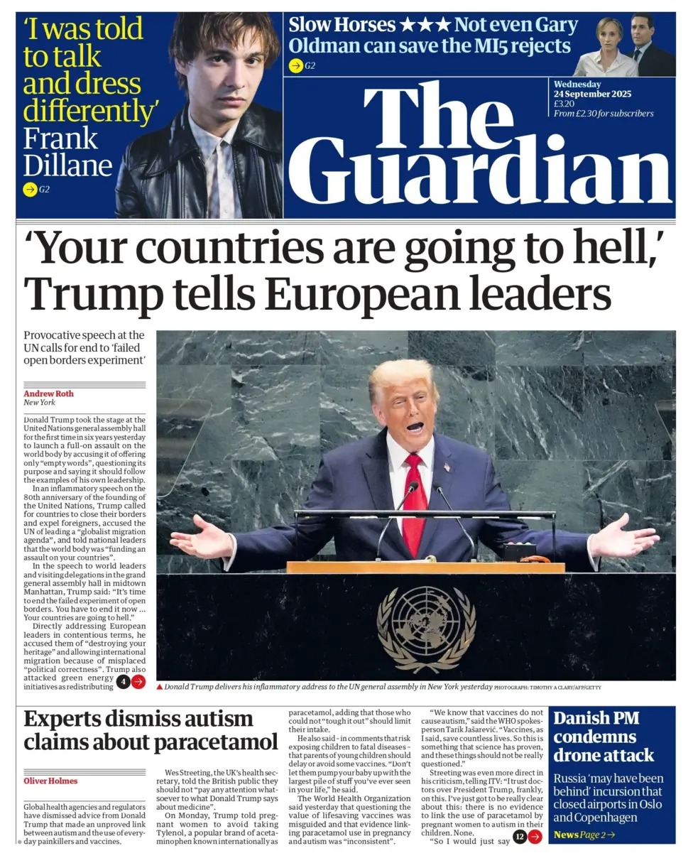 مانشيت صحيفة الجارديان البريطانية 