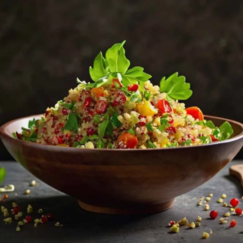 سلطة الكينوا بالخضار