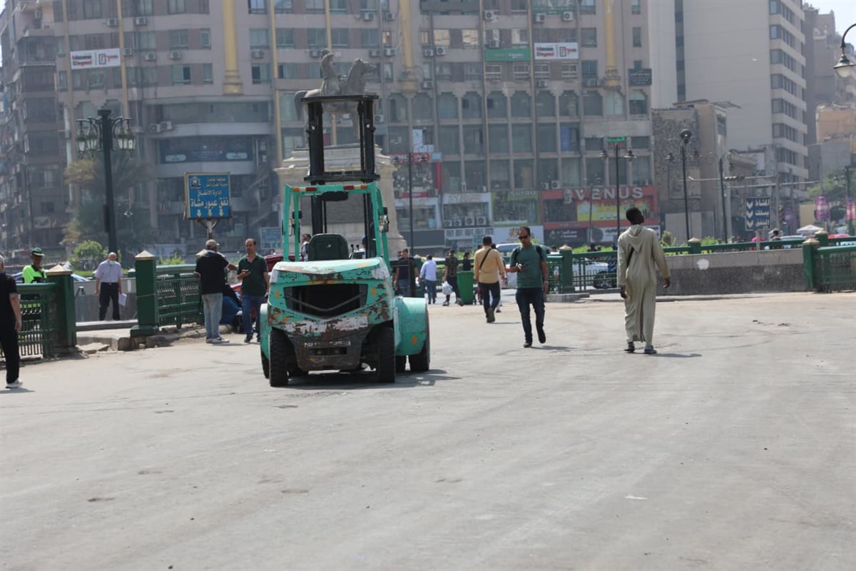  فتح الطريق أمام حديقة الأزبكية