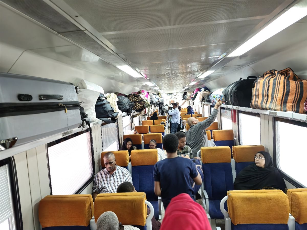 الرحلة العشرين من القطارات المخصصة لمبادرة العودة الطوعية للأشقاء السودانيين المقيمين في مصر