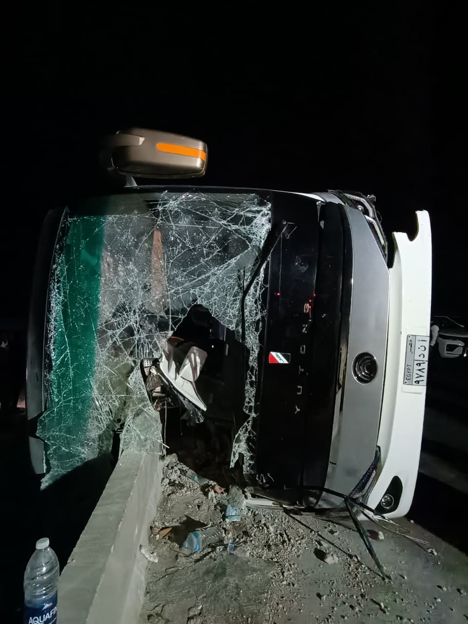 تطورات حادث انقلاب أوتوبيس بالمنيا