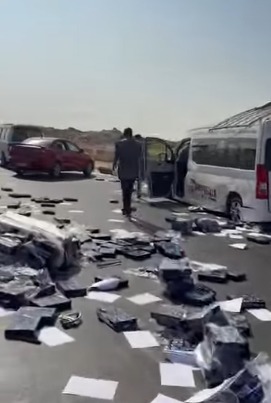  حادث تصادم عدد من السيارات على الطريق السياحي