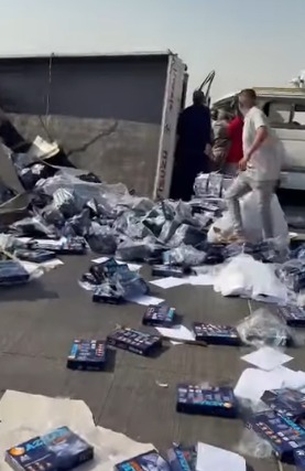  حادث تصادم عدد من السيارات على الطريق السياحي