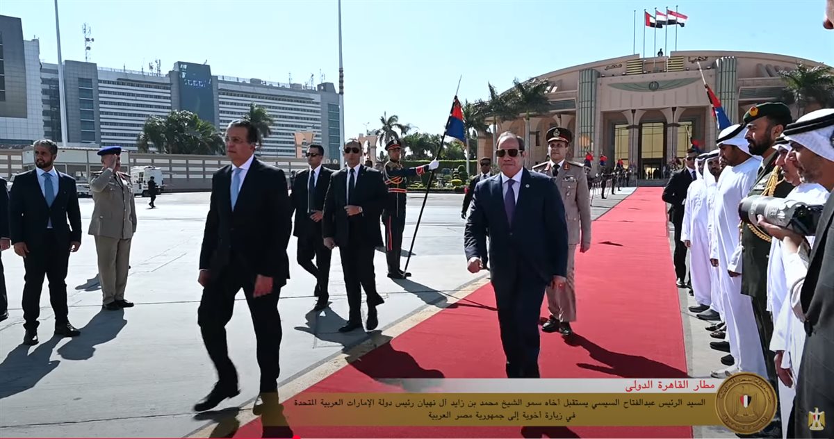 الرئيس السيسي يستقبل الشيخ محمد بن زايد آل نهيان