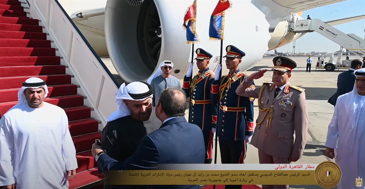 الرئيس السيسي يستقبل الشيخ محمد بن زايد آل نهيان