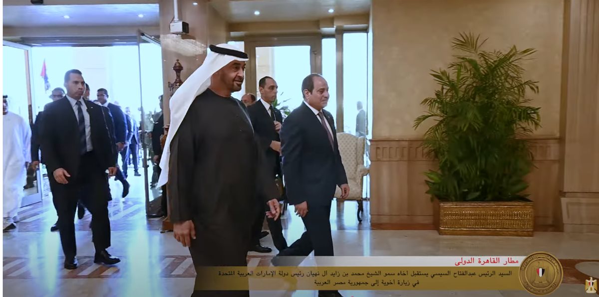 الرئيس السيسي يستقبل الشيخ محمد بن زايد آل نهيان