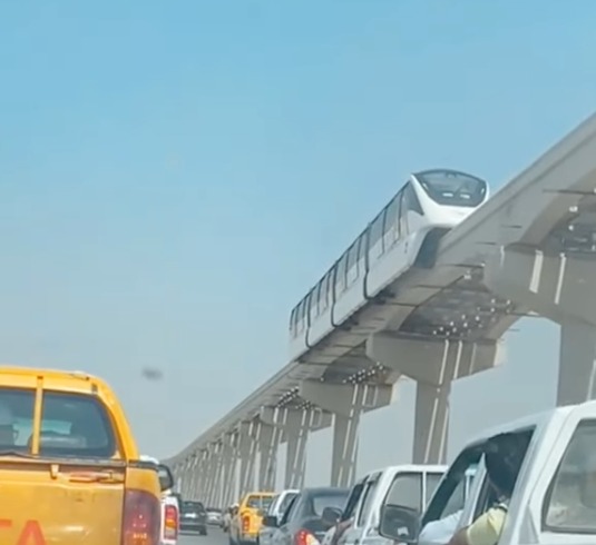 أعمال التشغيل التجريبي مونوريل غرب النيل