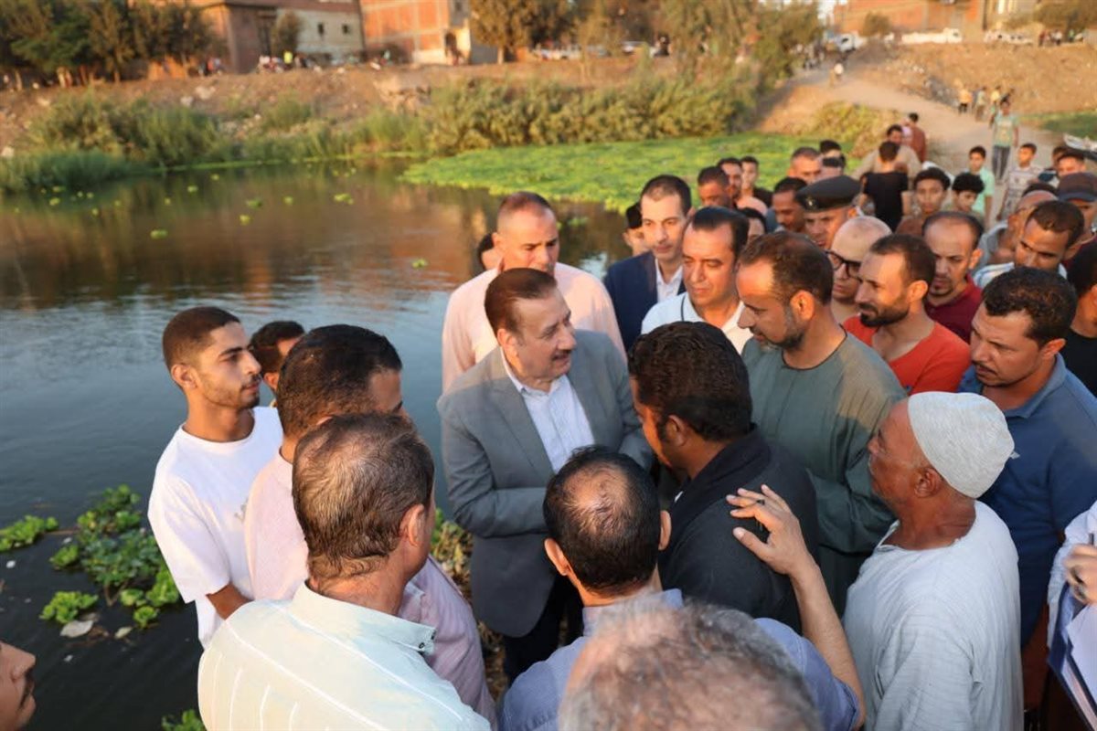 محافظ المنوفية يتفقد مواقع متضررة من فيضان النيل