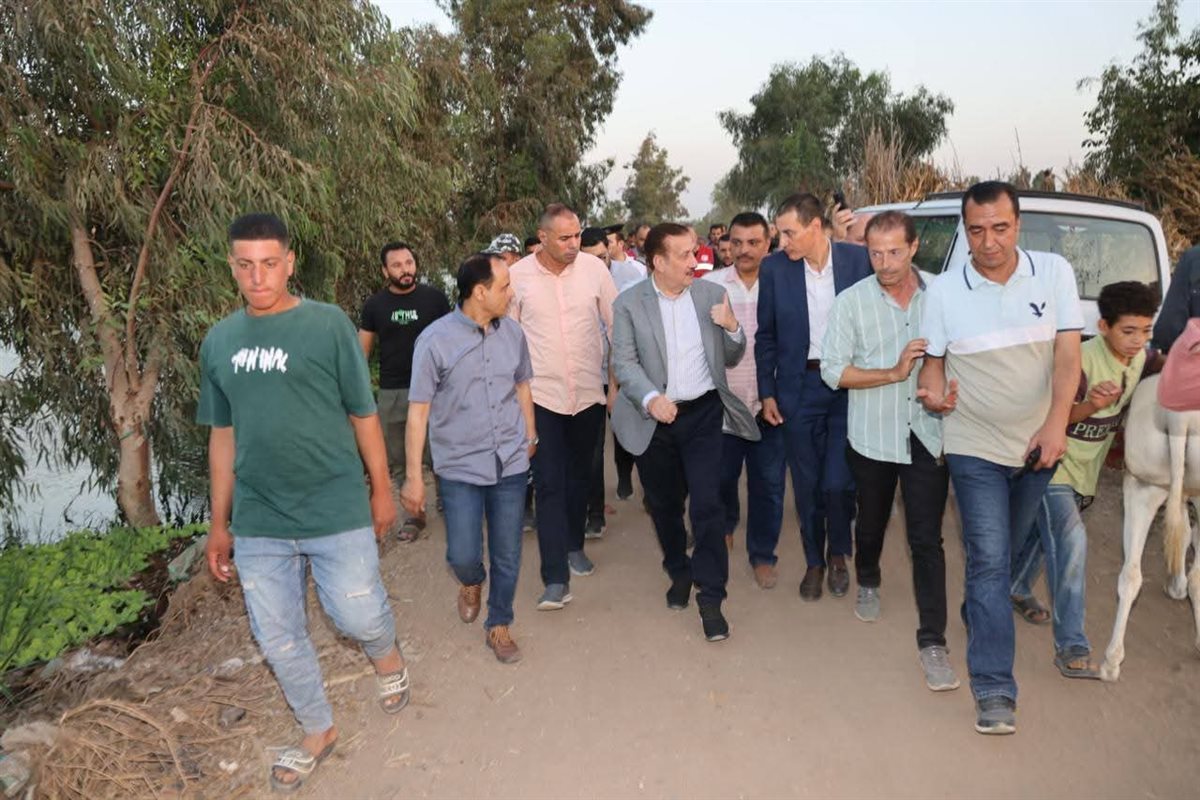 محافظ المنوفية يتفقد مواقع متضررة من فيضان النيل