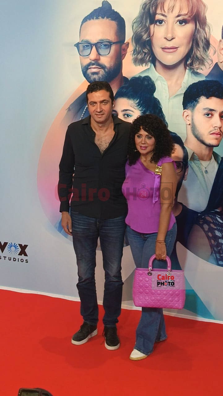 رانيا يوسف وزوجها بالعرض الخاص لفيلم هيبتا