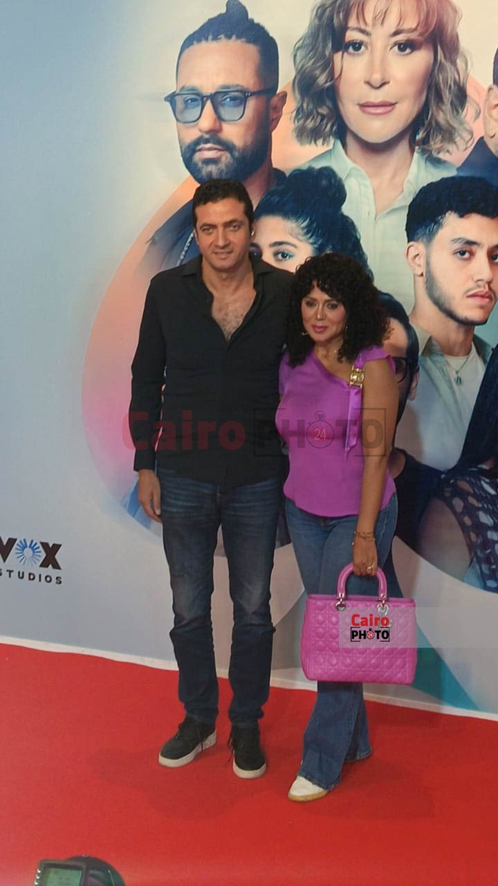 رانيا يوسف وزوجها بالعرض الخاص لفيلم هيبتا