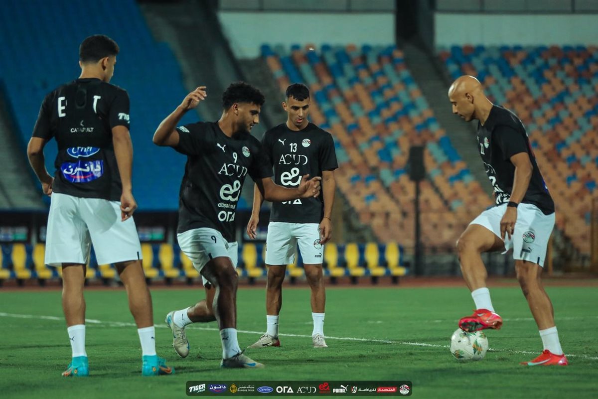 مران منتخب مصر الأول قبل مواجهتي جيبوتي وغينيا بيساو